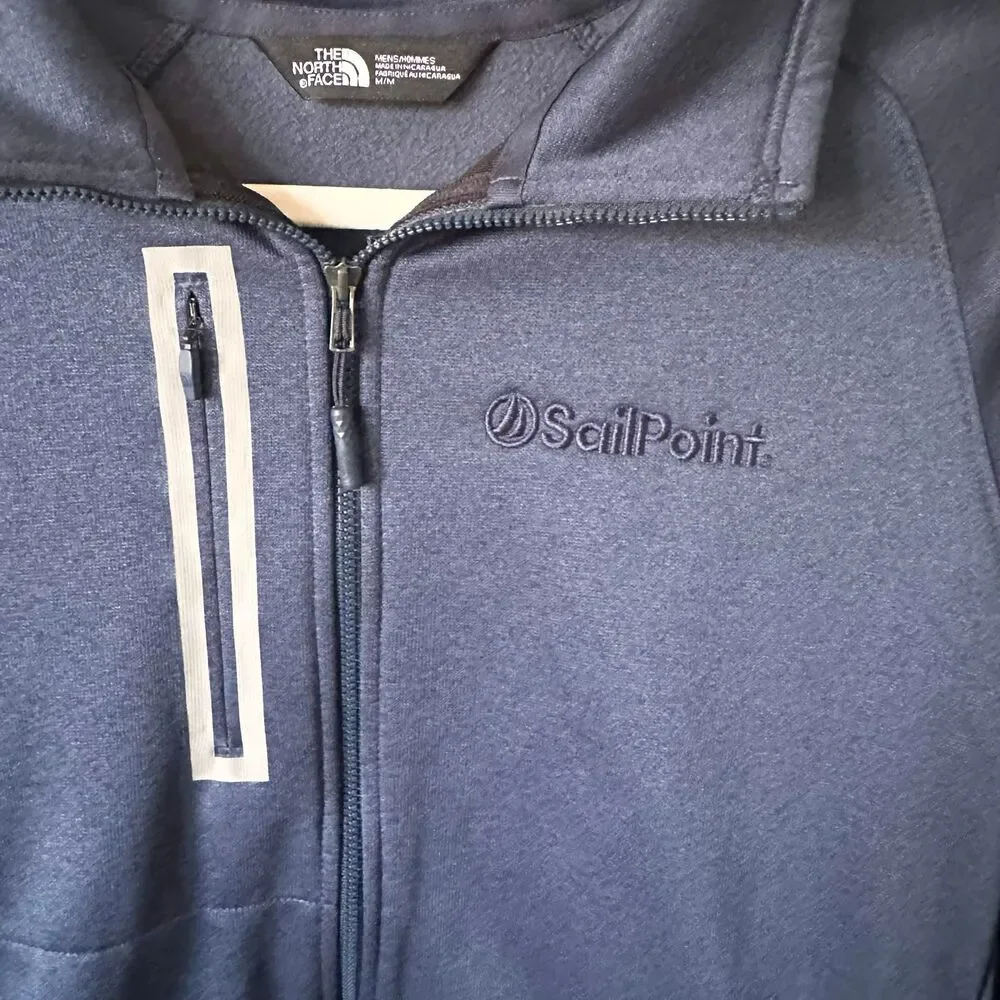 The North Face Mens Full Zip Jacket Navy Blue Size M Company Logo Gorpcore